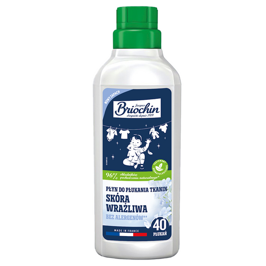 PŁYN DO ZMIĘKCZANIA TKANIN DLA SKÓRY WRAŻLIWEJ 750 ml (40 PRAŃ)...