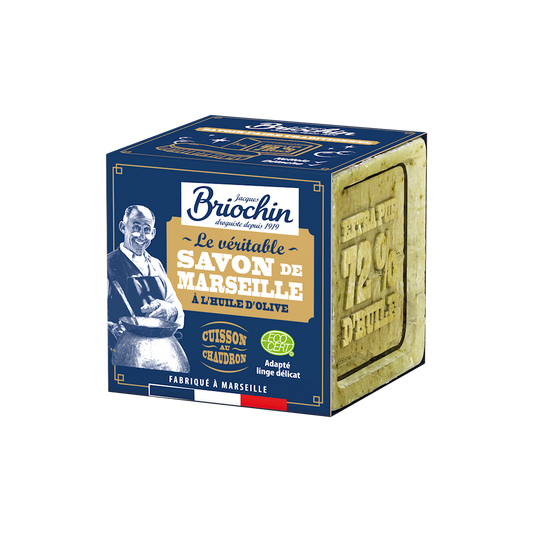 MYDŁO MARSYLSKIE W KOSTCE OLIWKOWE ECO 300 g - BRIOCHIN