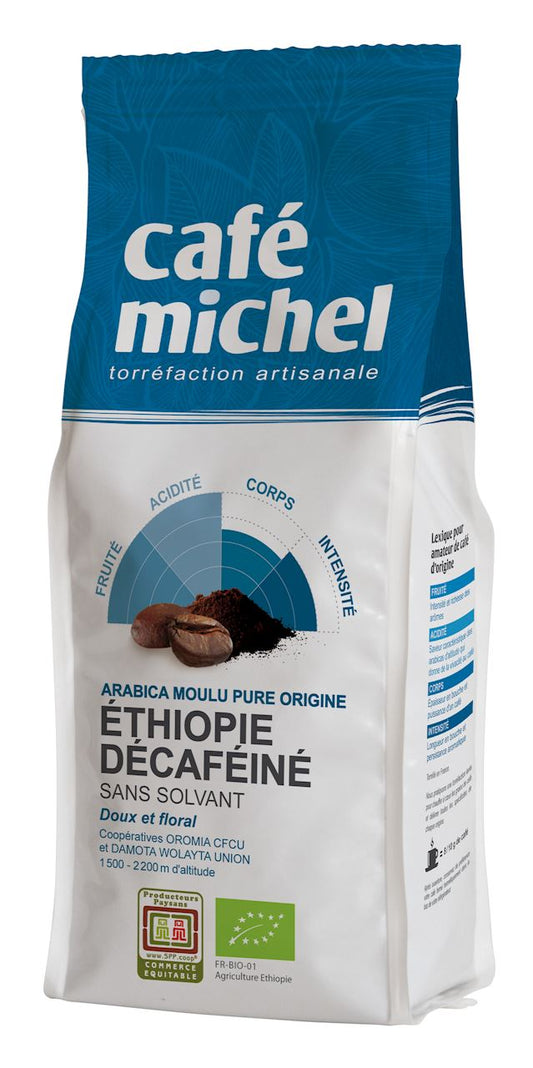 KAWA MIELONA BEZKOFEINOWA ARABICA 100 % ETIOPIA FAIR TRADE BIO 250 g...