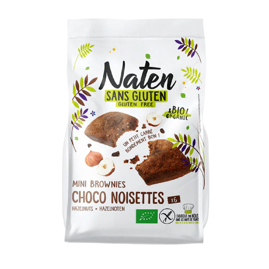 CIASTKA BROWNIES Z CZEKOLADĄ I ORZECHAMI LASKOWYMI BEZGLUTENOWE BIO...
