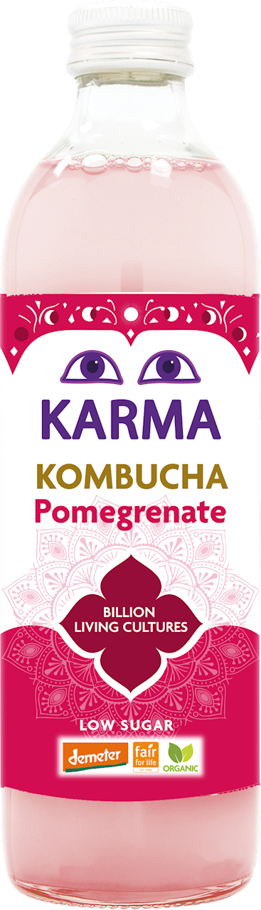 KOMBUCHA Z GRANATEM NISKA ZAWARTOŚĆ CUKRÓW FAIR FOR LIFE DEMETER BIO...