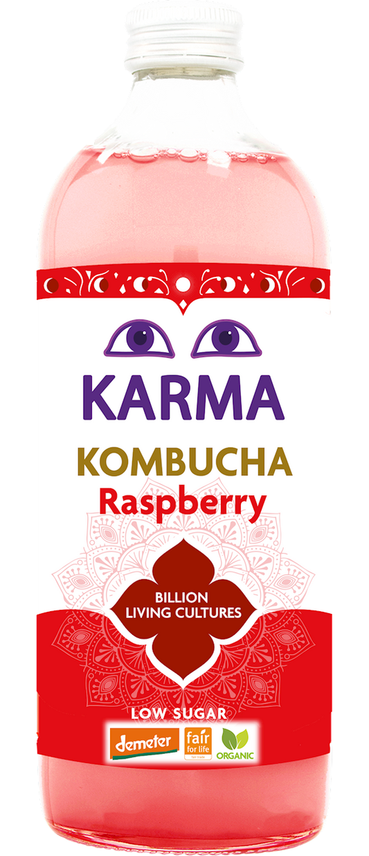 KOMBUCHA O SMAKU MALINOWYM FAIR FOR LIFE DEMETER BIO 1 L - KARMA