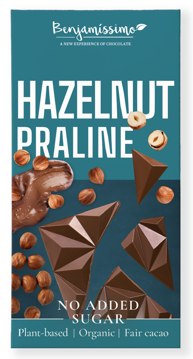 CZEKOLADA Z ORZECHAMI LASKOWYMI BEZ DODATKU CUKRÓW BEZGLUTENOWA BIO 60...