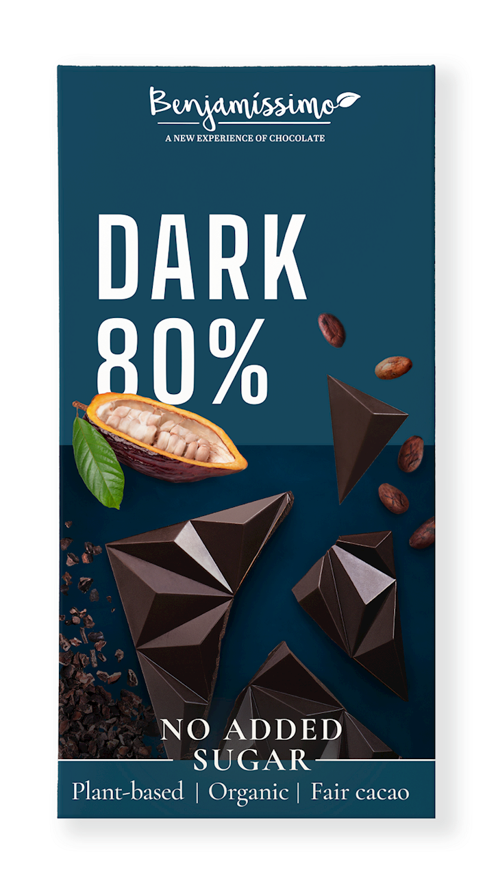 CZEKOLADA GORZKA 80 % BEZ DODATKU CUKRÓW BEZGLUTENOWA BIO 60 g...