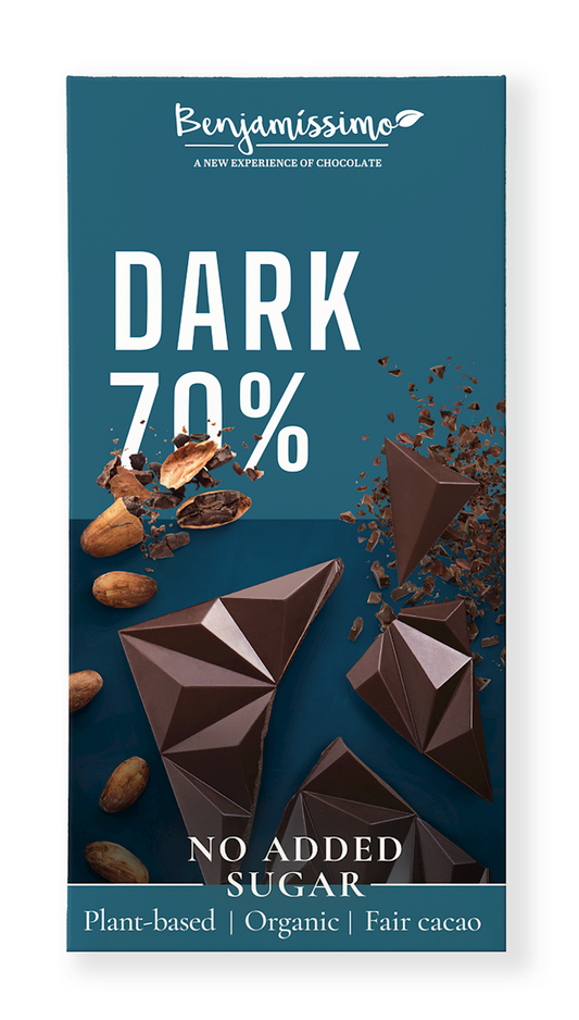 CZEKOLADA GORZKA 70 % BEZ DODATKU CUKRÓW BEZGLUTENOWA BIO 60 g...