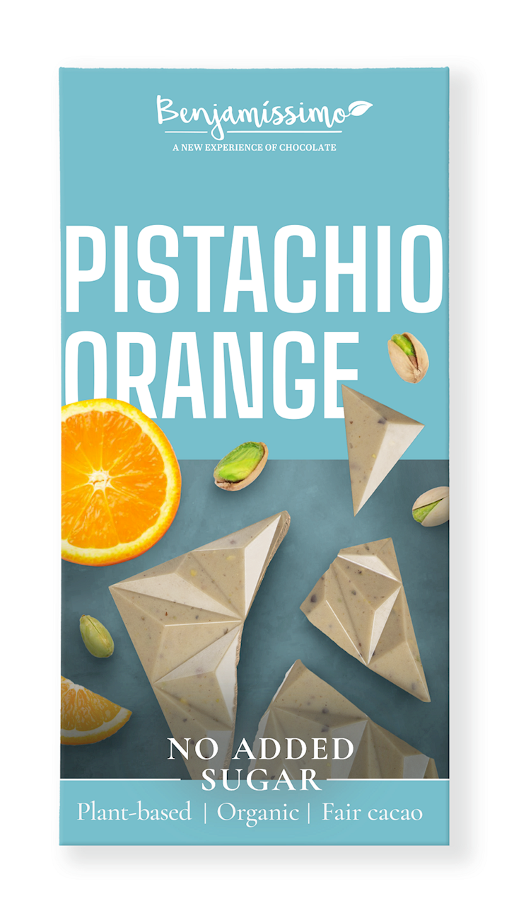 TABLICZKA KAKAOWA PISTACJE - POMARAŃCZA BEZ DODATKU CUKRÓW...