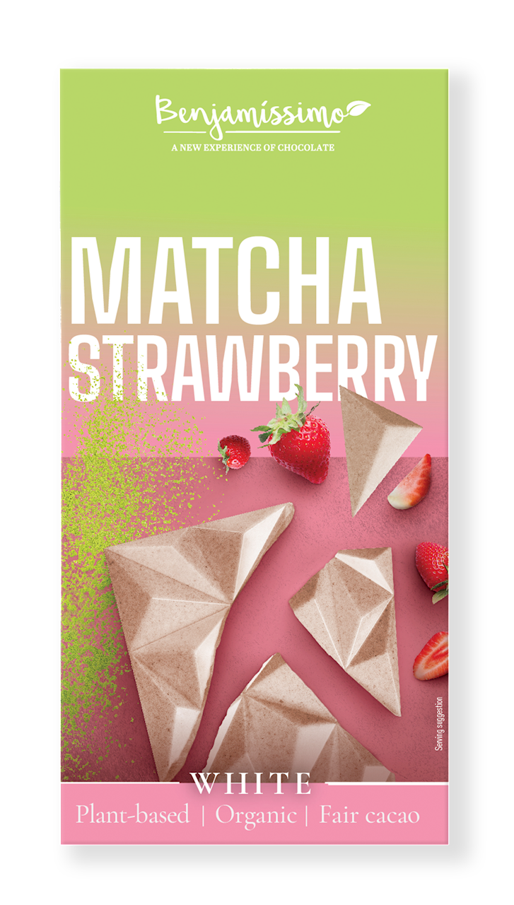 TABLICZKA KAKAOWA HERBATA MATCHA - TRUSKAWKA BEZGLUTENOWA BIO 60 g...