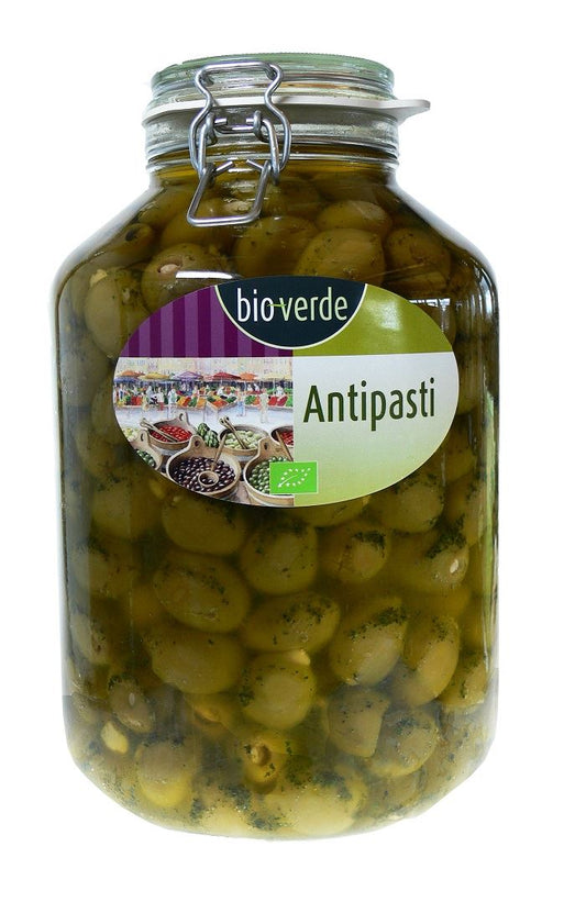 OLIWKI ZIELONE NADZIEWANE MIGDAŁAMI Z ZIOŁAMI W OLEJU BIO 4,75 kg...