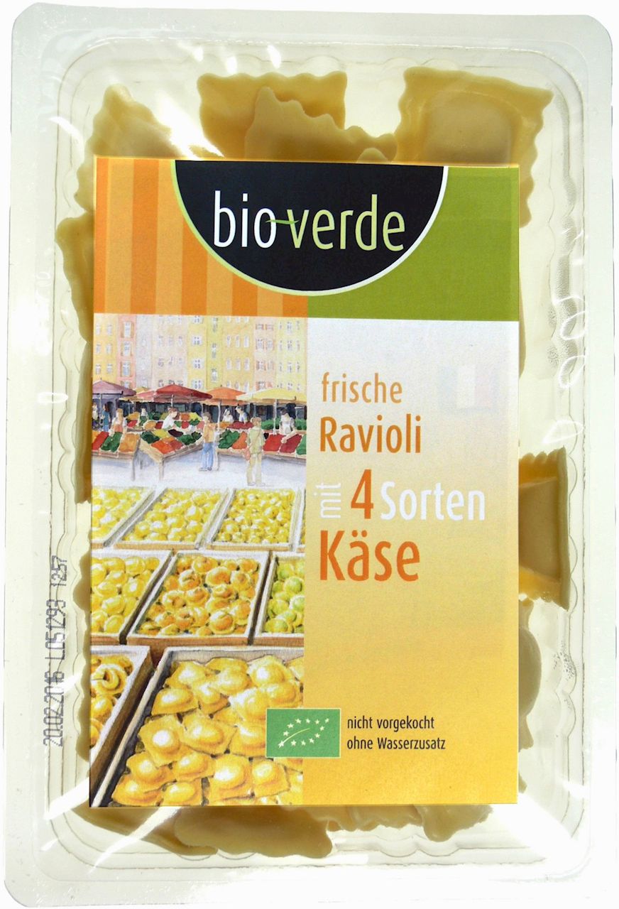 RAVIOLI ŚWIEŻE 4 SERY BIO 250 g - BIO-VERDE