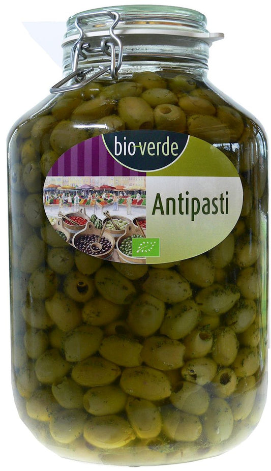 OLIWKI ZIELONE BEZ PESTKI Z ZIOŁAMI W OLEJU BIO 4,55 kg (SŁOIK)...