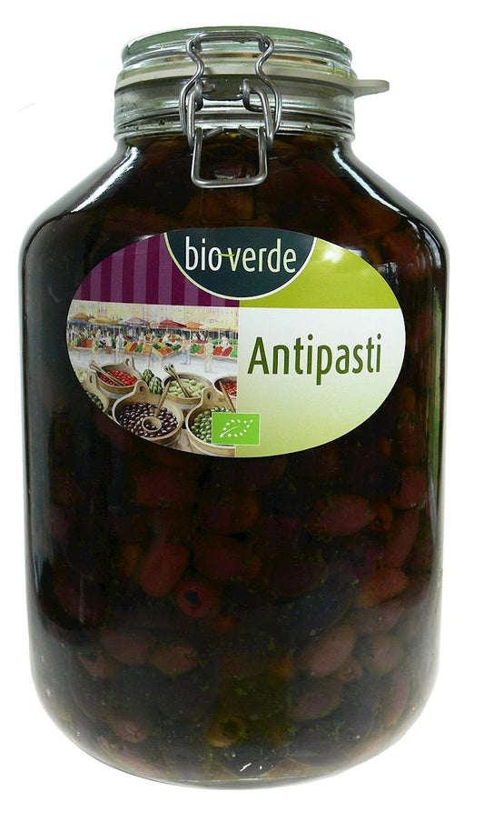 OLIWKI CZARNE KALAMATA BEZ PESTEK Z ZIOŁAMI W OLEJU BIO 4,55 kg...
