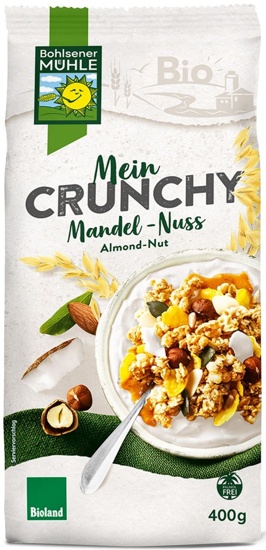 CRUNCHY ORZECHOWE Z PRAŻONYMI CHIPSAMI KOKOSOWYMI BIO 400 g...