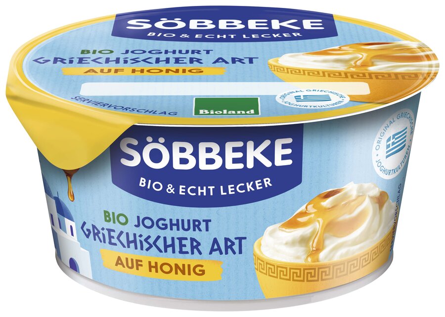 JOGURT TYPU GRECKIEGO Z MIODEM BIO 150 g - SOBBEKE