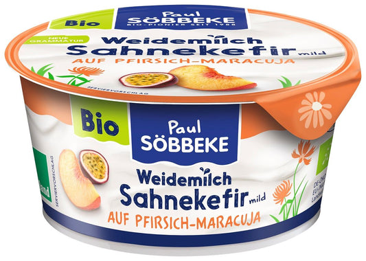 KEFIR KREMOWY BRZOSKWINIA - MARAKUJA BIO 150 g - SOBBEKE