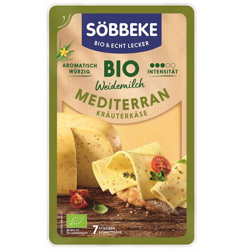 SER DOJRZEWAJĄCY ŚRÓDZIEMNOMORSKI Z ZIOŁAMI BIO 125 g - SOBBEKE
