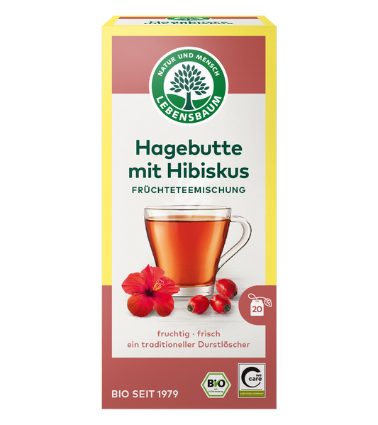 HERBATKA DZIKA RÓŻA Z HIBISKUSEM BIO (20 x 2,5 g) 50 g - LEBENSBAUM