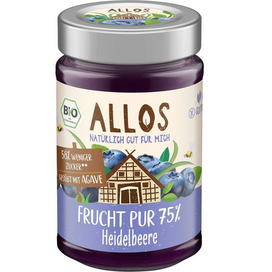 MUS JAGODOWY (75 % OWOCÓW) BEZGLUTENOWY BIO 200 g - ALLOS