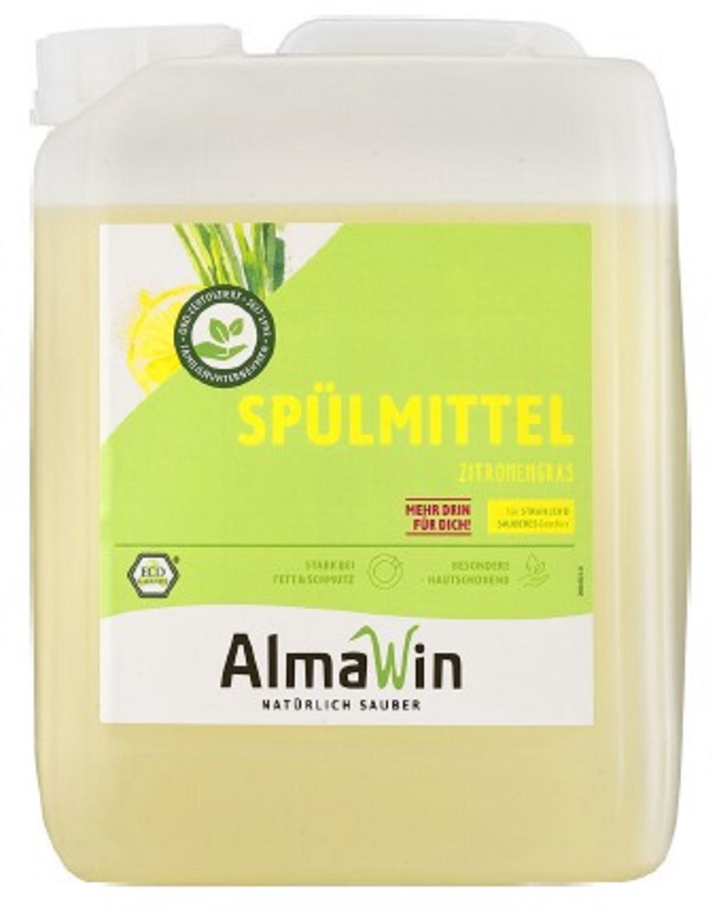 PŁYN DO MYCIA NACZYŃ TRAWA CYTRYNOWA (KONCENTRAT) ECO 5 L - ALMAWIN