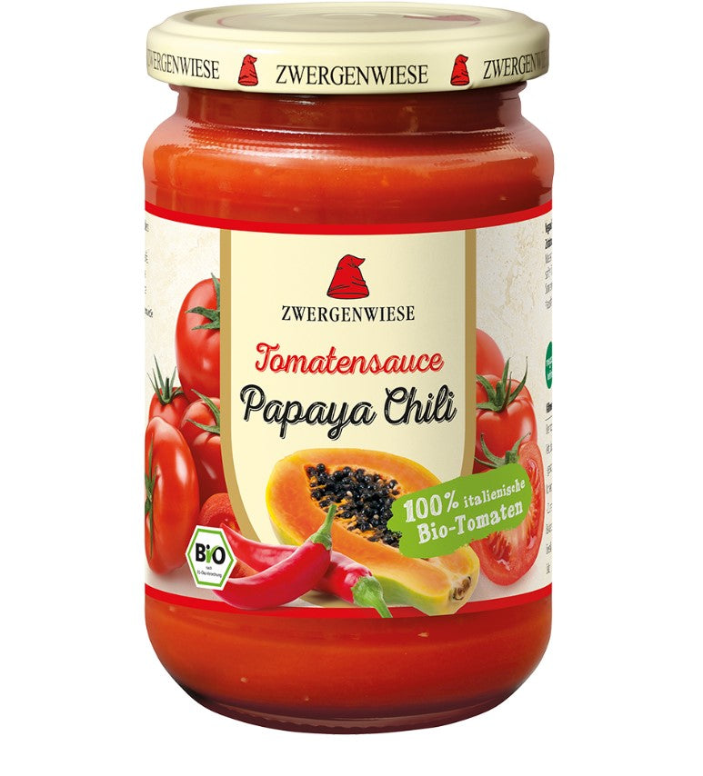 SOS POMIDOROWY PAPAYA - CHILI (PIKANTNY) BEZGLUTENOWY BIO 340 ml...