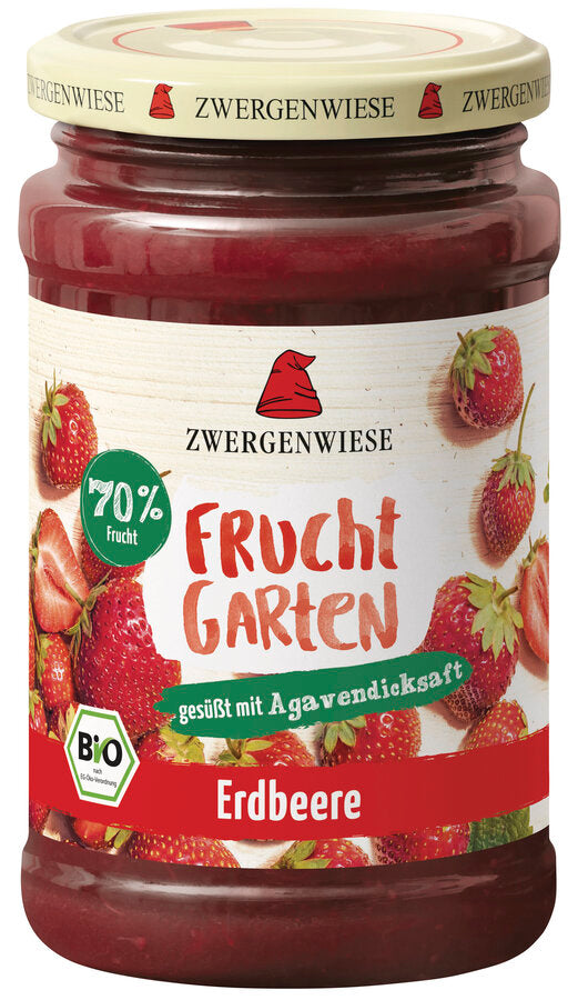 MUS TRUSKAWKOWY (70 % OWOCÓW) BEZGLUTENOWY BIO 225 g - ZWERGENWIESE