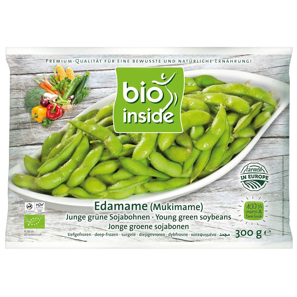 SOJA EDAMAME W STRĄKACH MROŻONA BIO 300 g - BIO INSIDE