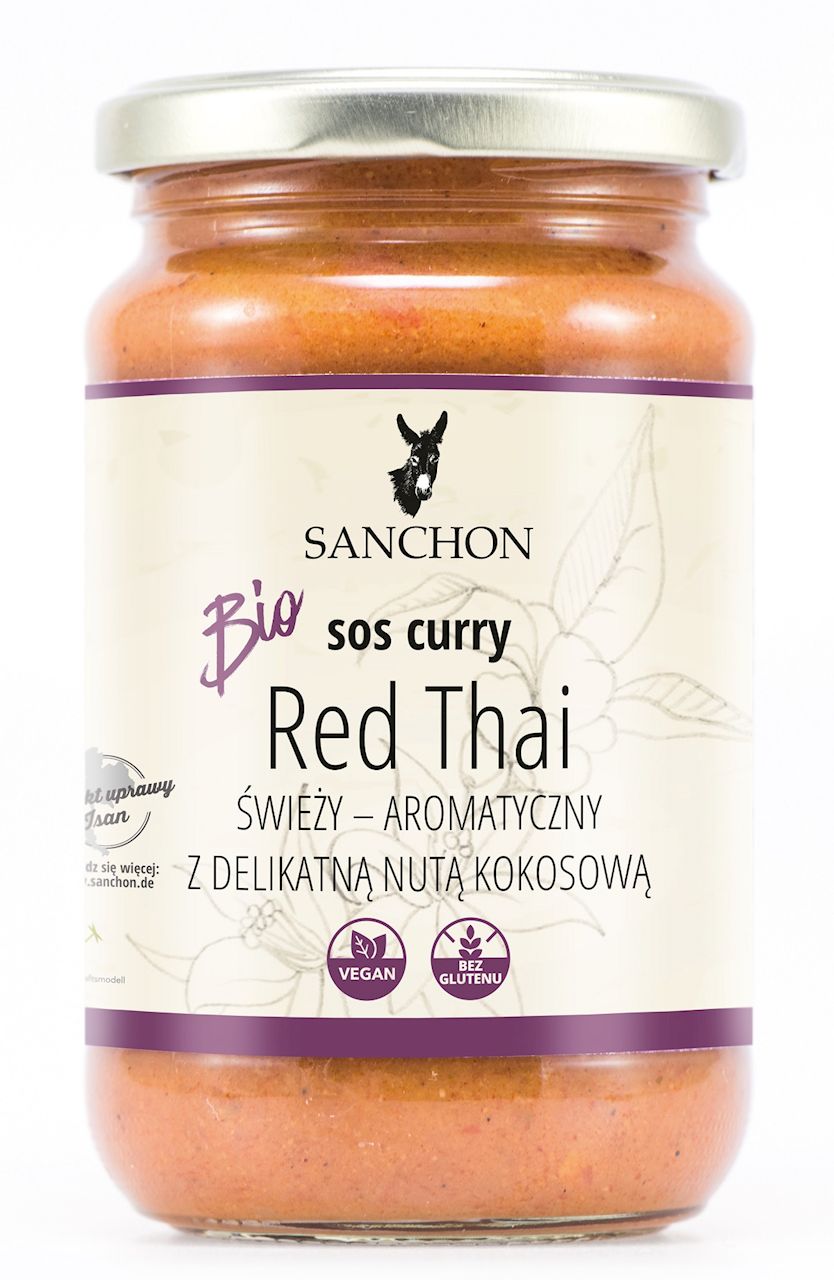 SOS CURRY RED THAI BEZGLUTENOWY BIO 320 ml - SANCHON