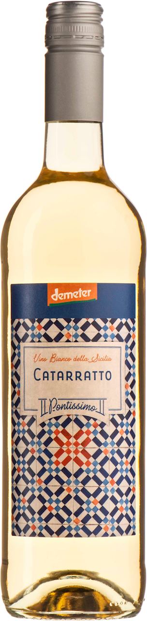 WINO BIAŁE WYTRAWNE CATARRATTO DEMETER BIO 0,75 L (WŁOCHY) - PONTISSIMO