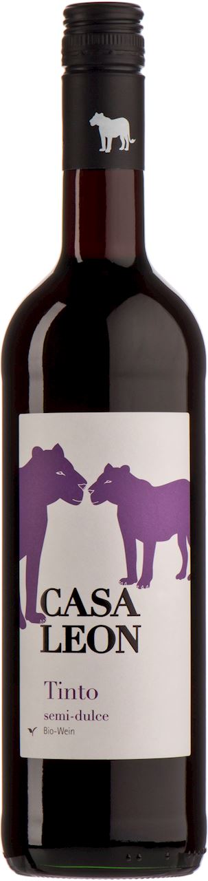 WINO CZERWONE PÓŁSŁODKIE BIO 0,75 L (HISZPANIA) - CASA LEON