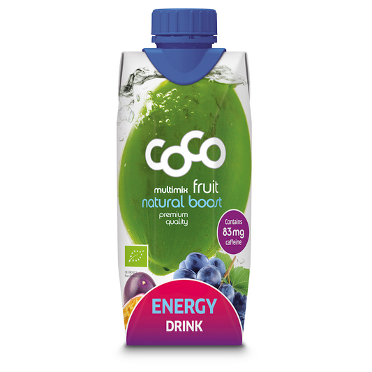 NAPÓJ ENERGETYZUJĄCY Z WODĄ KOKOSOWĄ I MARAKUJĄ BIO 330 ml - COCO...