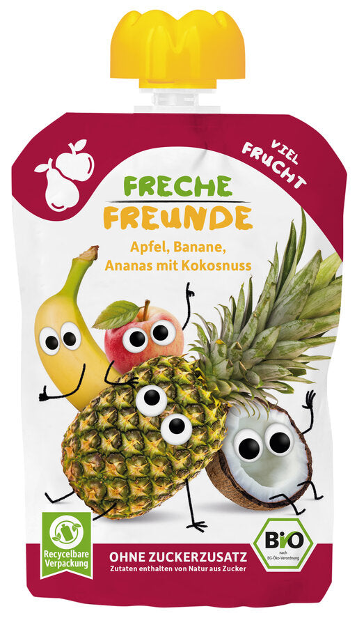 MUS JABŁKO - BANAN - ANANAS - KOKOS BEZ DODATKU CUKRÓW BEZGLUTENOWY...