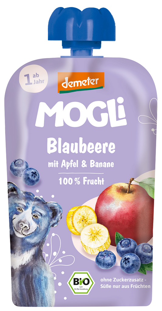 MUS JABŁKO - BANAN - BORÓWKA BEZ DODATKU CUKRÓW OD 1 ROKU DEMETER...