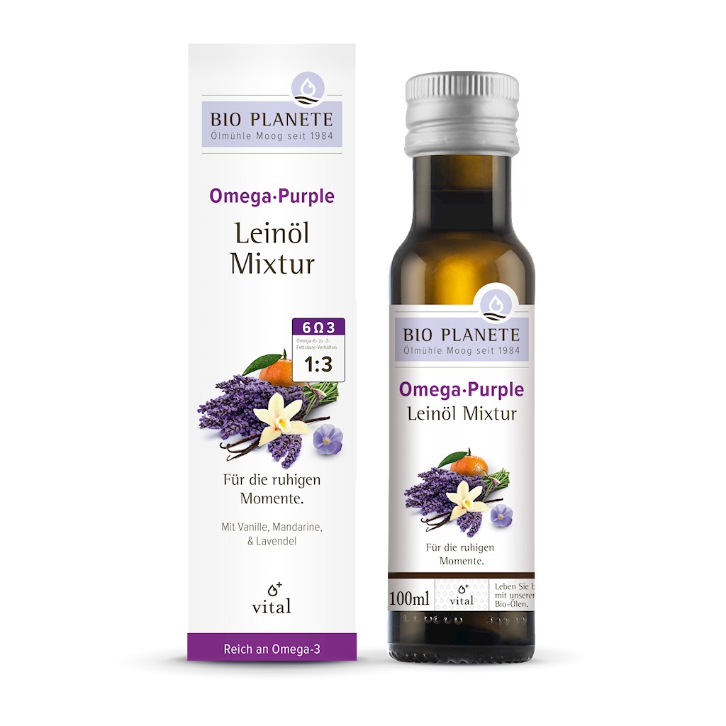 OMEGA PURPLE - MIESZANKA Z OLEJEM LNIANYM (MANDARYNKA, WANILIA...