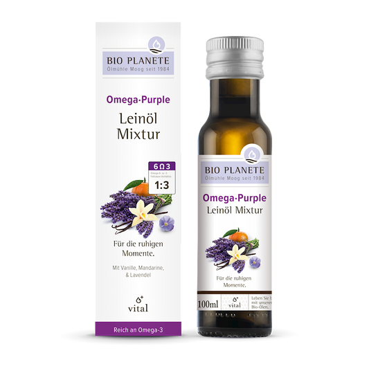 OMEGA PURPLE - MIESZANKA Z OLEJEM LNIANYM (MANDARYNKA, WANILIA...