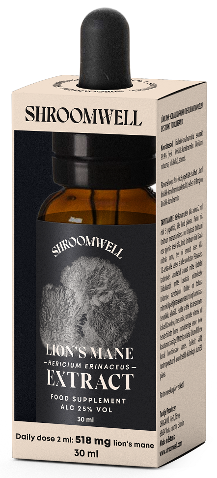 GRZYBY SOPLÓWKA JEŻOWATA (LION'S MANE) EKSTRAKT W KROPLACH 30 ml...