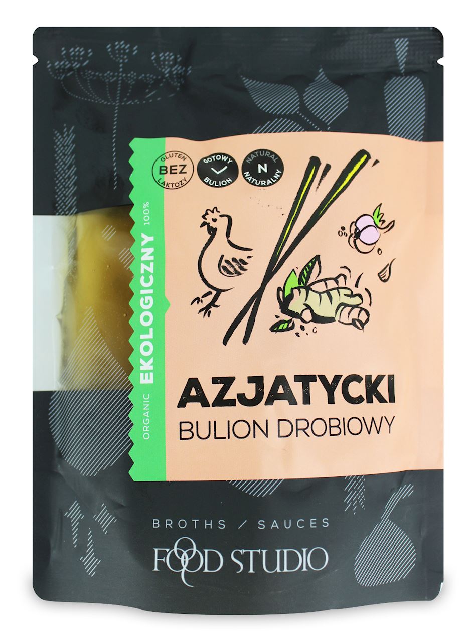 BULION DROBIOWY AZJATYCKI W PŁYNIE BEZGLUTENOWY BIO 350 ml - FOOD STUDIO