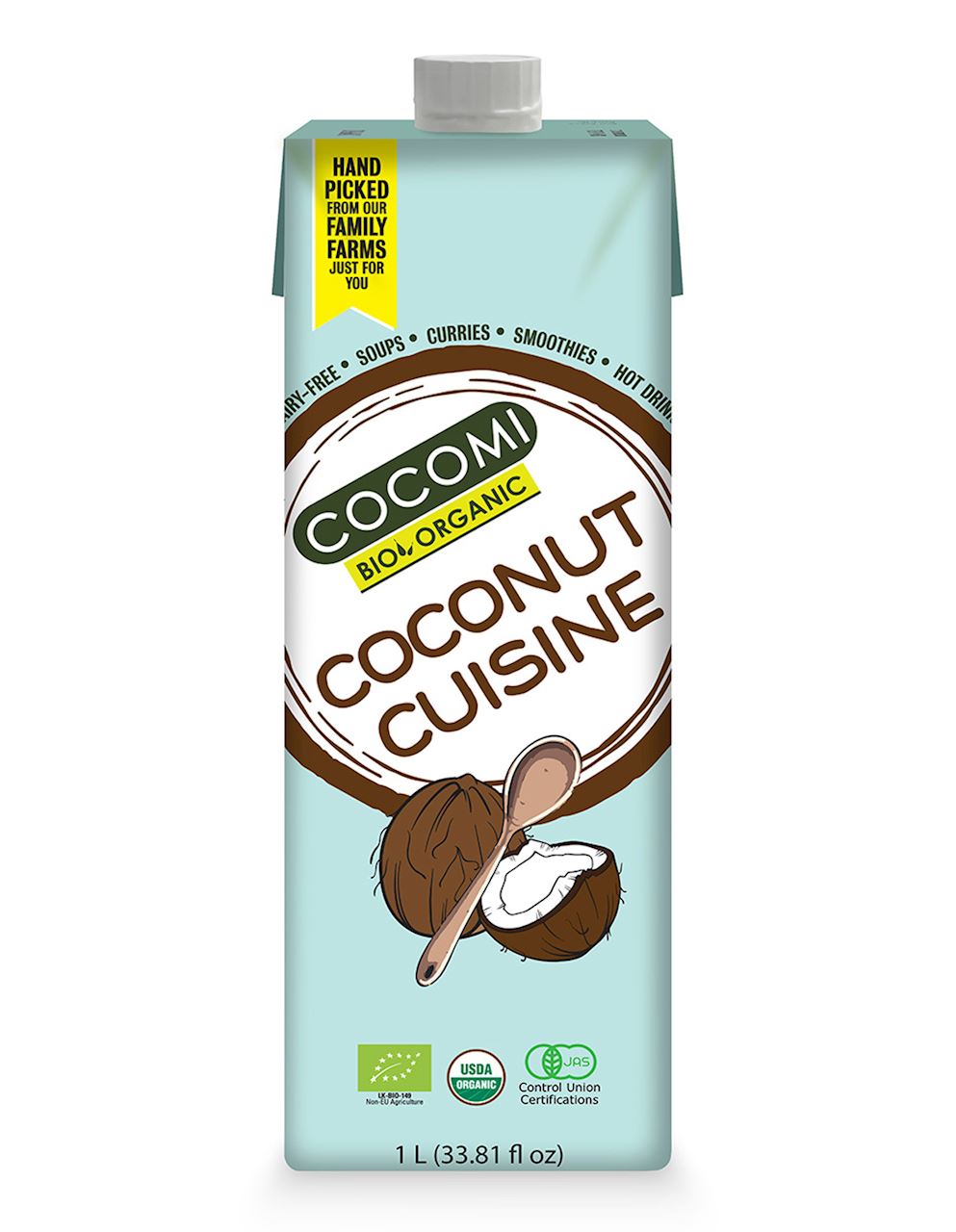 COCONUT MILK - NAPÓJ KOKOSOWY (17 % TŁUSZCZU) BIO 1 L - COCOMI