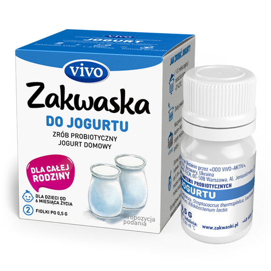 ŻYWE KULTURY BAKTERII DO JOGURTU "ZAKWASKA" BEZGLUTENOWE 1 g (2...