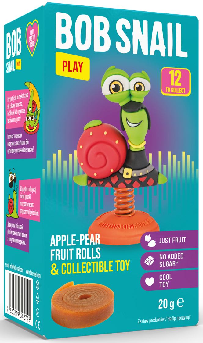 PRZEKĄSKA ROLL EAT & PLAY JABŁKO - GRUSZKA Z ZABAWKĄ BEZGLUTENOWA 20...