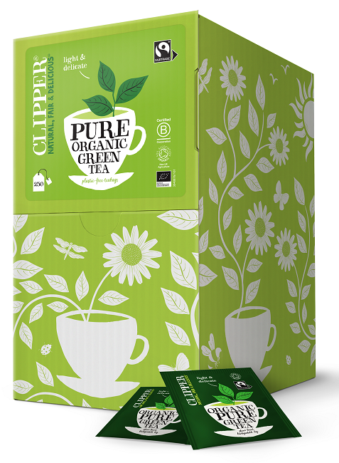 HERBATA ZIELONA FAIR TRADE BIO (250 x 2,0 g) 500 g - CLIPPER