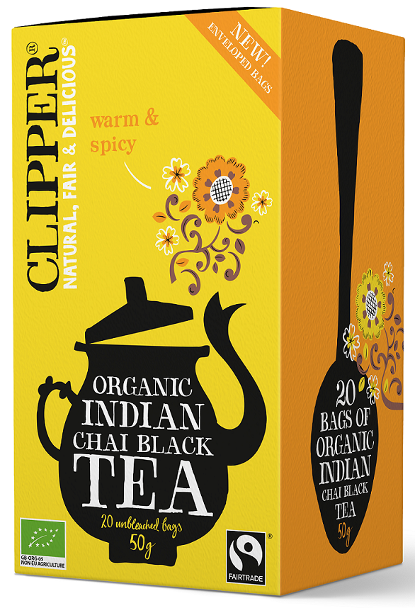 HERBATA CZARNA CHAI Z CYNAMONEM I GOŹDZIKAMI FAIR TRADE BIO (20 x 2,5...