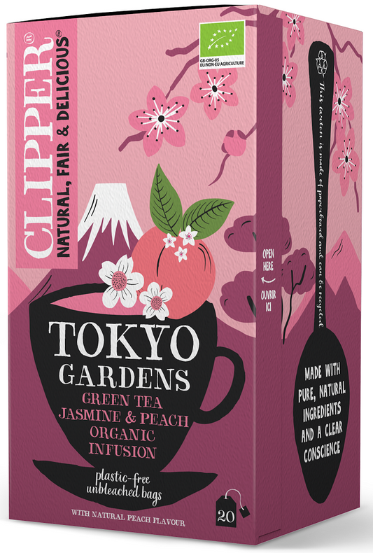 HERBATA ZIELONA JAŚMINOWA O SMAKU BRZOSKWINIOWYM (TOKYO GARDENS) BIO...