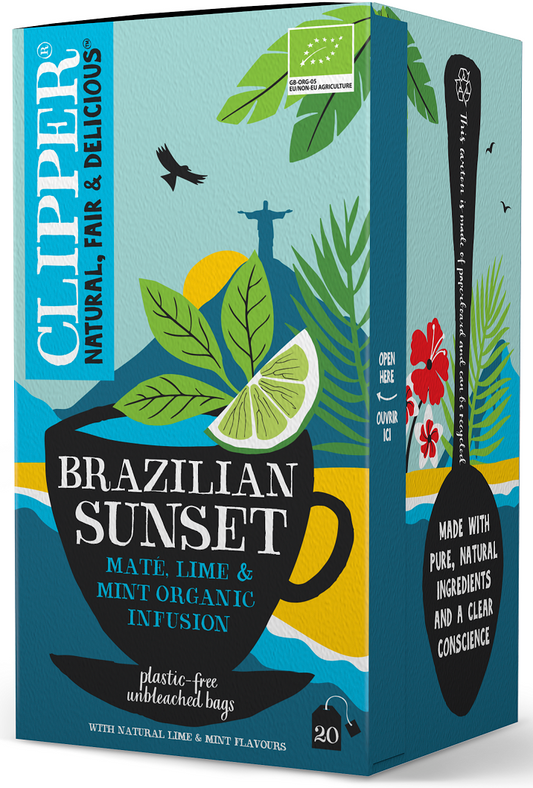 YERBA MATE Z MIĘTĄ I LIMONKĄ (BRAZILIAN SUNSET) BIO (20 x 2 g) 40 g...