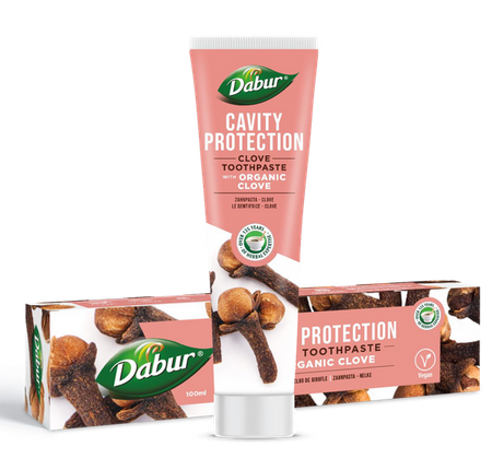 PASTA DO ZĘBÓW PRZECIWPRÓCHNICZA Z GOŹDZIKIEM BEZ FLUORU 100 ml - DABUR
