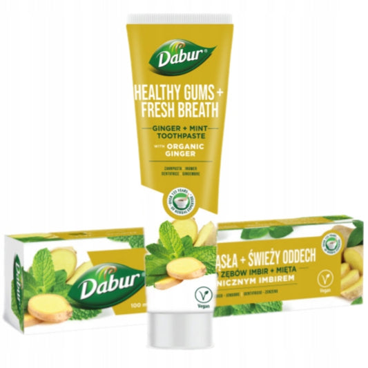 PASTA DO ZĘBÓW ŚWIEŻY ODDECH Z IMBIREM I MIĘTĄ BEZ FLUORU 100 ml...