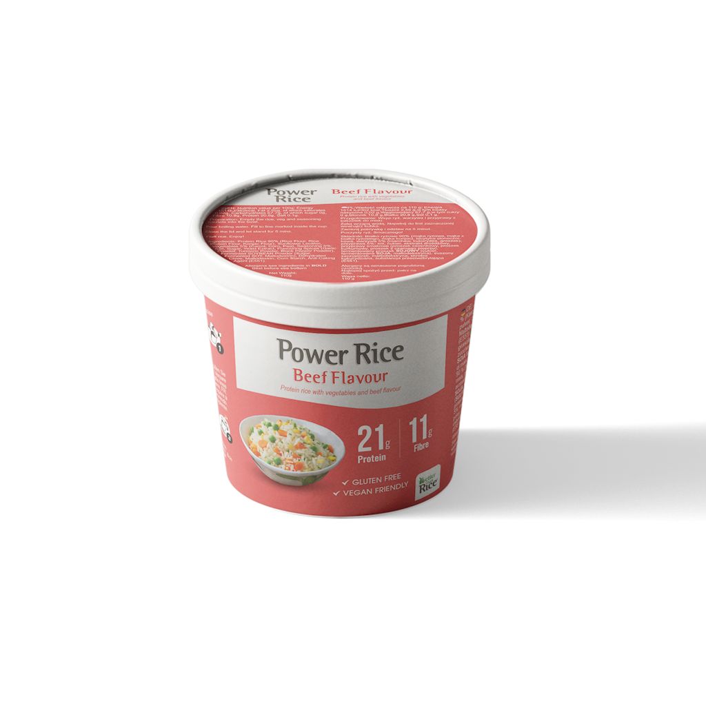 RYŻ PROTEINOWY W KUBKU Z WARZYWAMI O SMAKU WOŁOWINY 110 g - BETTER...