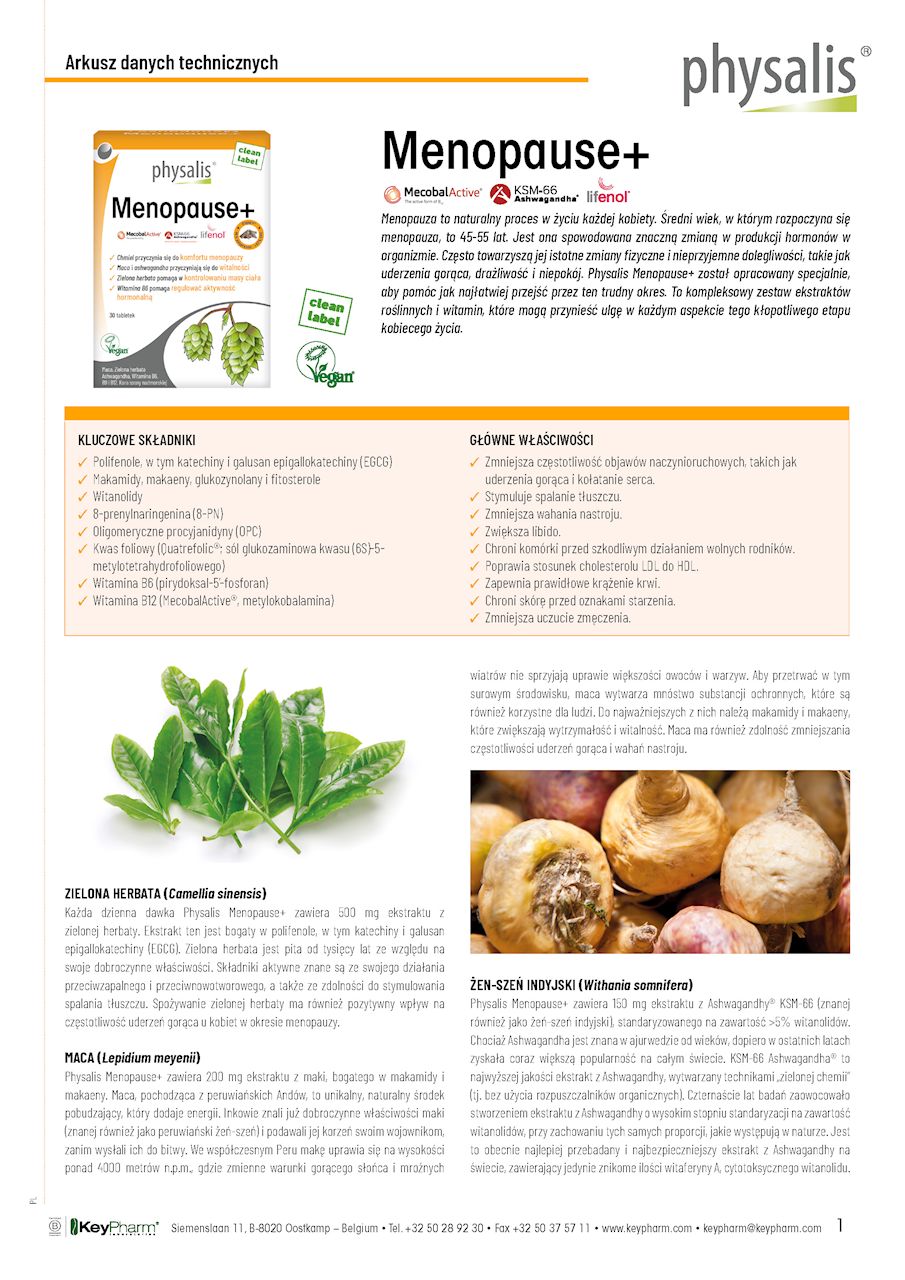 TABLETKI NA MENOPAUZĘ 30 szt. - PHYSALIS