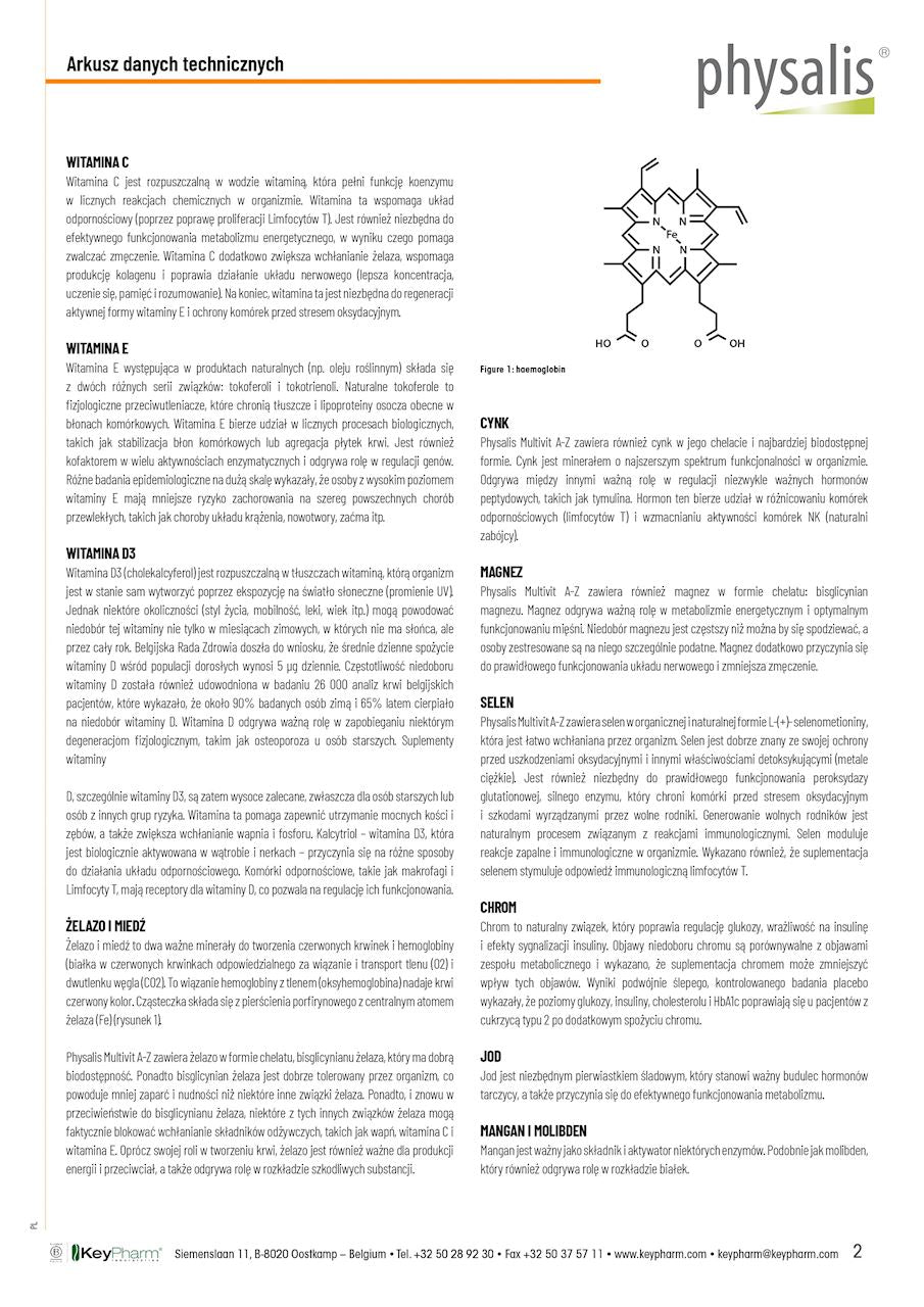MULTIWITAMINA (MULTIVIT A - Z) 45 TABLETEK - PHYSALIS