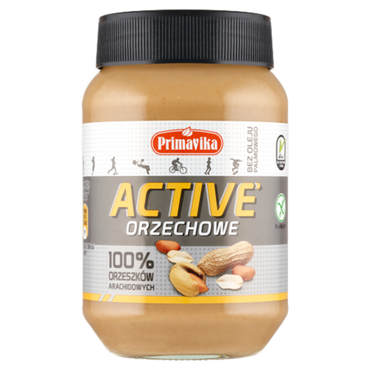 KREM Z ORZESZKÓW ZIEMNYCH PRAŻONYCH 100 % BEZGLUTENOWY 470 g - PRIMAVIKA