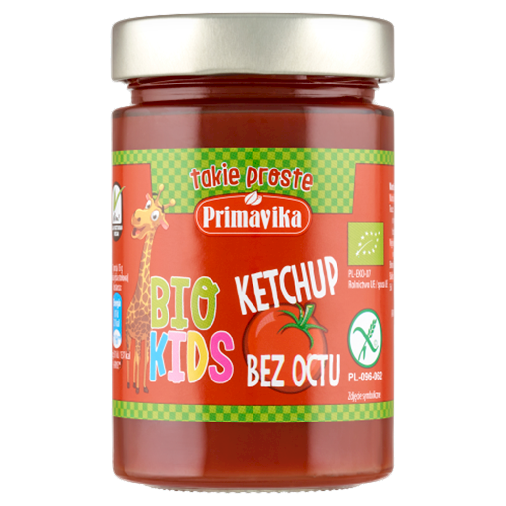 KETCHUP BEZ OCTU DLA DZIECI BEZGLUTENOWY BIO 315 g - PRIMAVIKA (BIO KIDS)