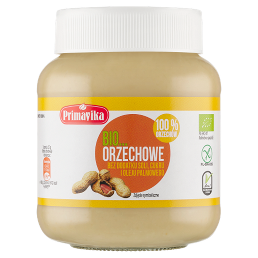 KREM Z ORZESZKÓW ZIEMNYCH PRAŻONYCH 100 % BEZGLUTENOWY BIO 360 g...